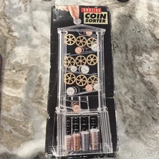 Amazing Mechanical Gears 14" Coin Sorter Bank Stacks Counts NEW in Box Unbranded