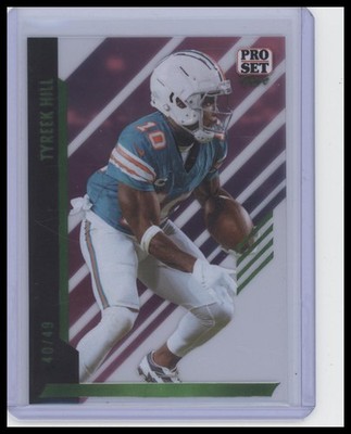 2024 Pro Set Pure #105 Tyreek Hill Green Spectrum #/49