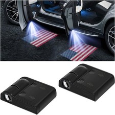 2PCS Car Door Logo Projector Lights, Wireless LED Welcome Courtesy Color: Red