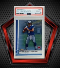 Matthew Stafford RC *PSA 10* 2009 Topps Finest Rookie #100 Detroit Lions NFL