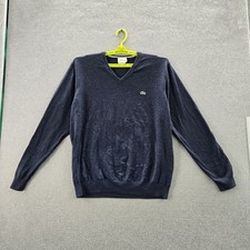 Lacoste Men Sweater 7 Blue Logo Long Sleeve
