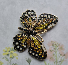 Monarch Painted Lady MAGNETIC brooch. Butterfly jewelry. Pin-free insect clasp
