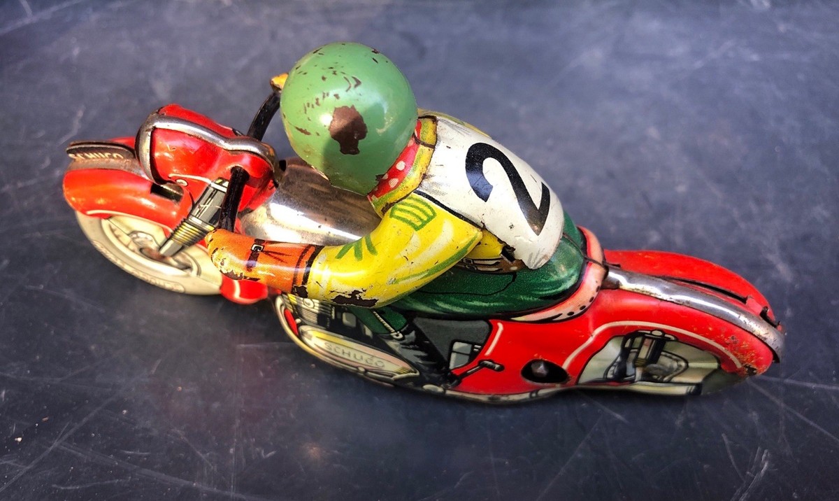 SCHUCO TIN LITHO WINDUP #2 MOTOR DRILL 1006 MOTORCYCLE | eBay