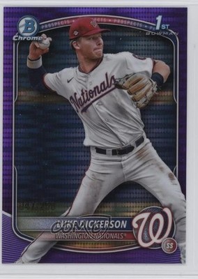 2025 Bowman Chrome Prospects Purple Pulsar Refractor 47/250 Luke Dickerson 1e8e