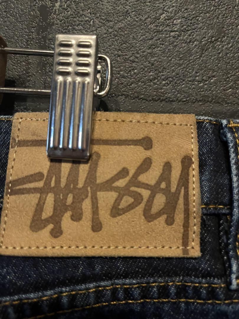 Stussy Big Ol' SS Link Denim Jeans Dark Wash 34 Straight Leg