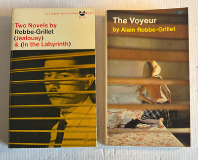 Alain Robbe-Grillet Book Lot Two Novels + The Voyeur 1960s Grove Black Cat