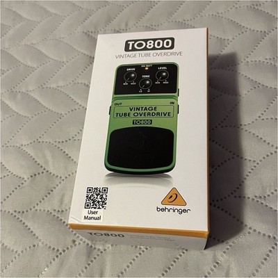 Behringer TO800 Vintage Tube Analog Overdrive Pedal for Electric Guitar