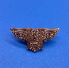 2017 Ladies Of Harley HOG Winged Metal Lapel Pin Biker Memorabilia