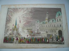 Paris, anno 1780, optical print, Guckkastenblatt, Basset Old colours,