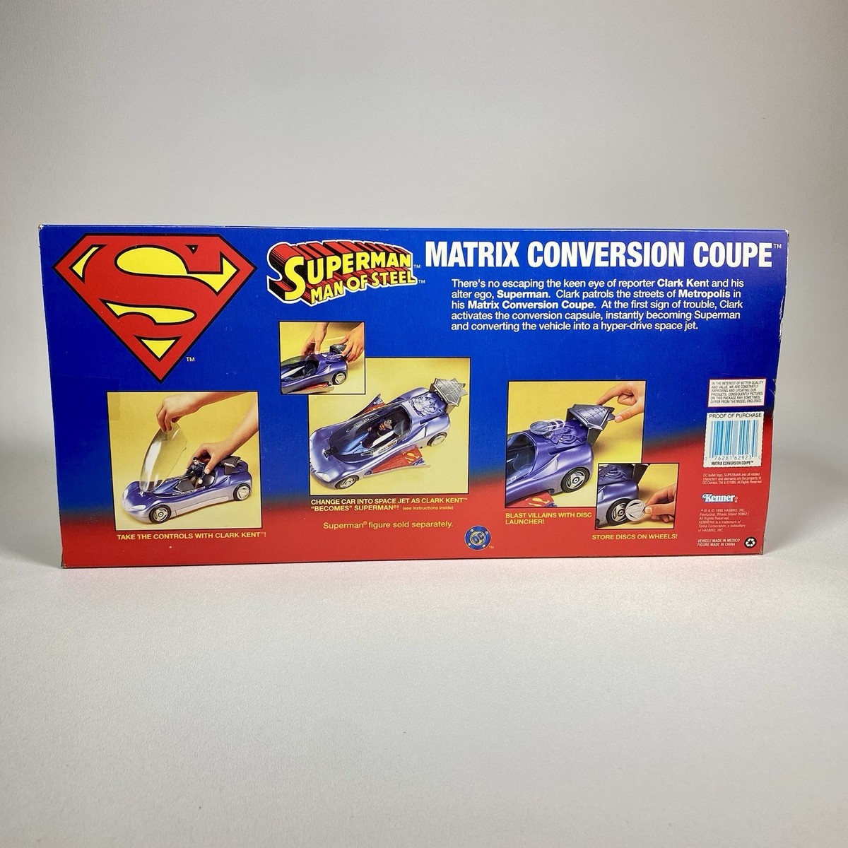1995 Kenner Superman Man of Steel Matrix Conversion Coupe Clark