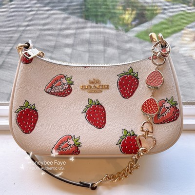 NWT Coach Teri Shoulder Bag With Strawberry Print CAL62 | eBay