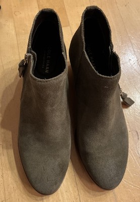 Cole Haan Grand Series Brown Suede Ankle Boots Women's Size 7/gently Pre loved