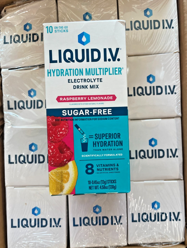 Liquid IV Raspberry Lemonade Hydration Multiplier Sugar Free – 120 ...