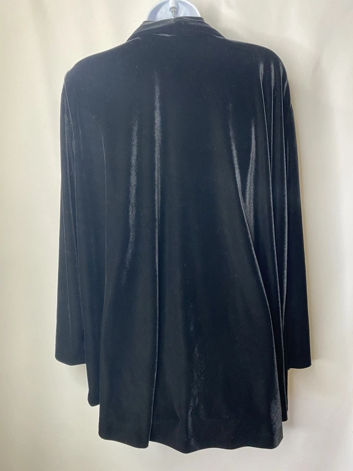 Cárdigan de terciopelo vintage Alex Evenings para mujer talla 1X bruja vampiro capricho Y2K Foto 4 de 4