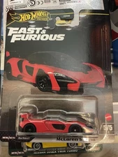😎👍 Hot Wheels Premium McLaren Senna Fast & Furious Series 5/5 Real Riders Red