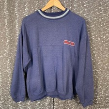 Vintage Bugle Boy Sweatshirt Blue Crew Neck Pullover 90s Y2K Men's Large