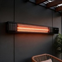 2500W Carbon Infrared Patio Heater, IPX5 Wall Mount, Touch Panel,9 Heat Settings