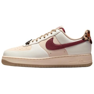Nike Air Force 1 Leather Cushioning Low top Skateboard Shoes Womens Pink White
