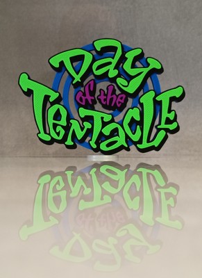 Tag des Tentakels LucasArts PC CD-ROM Spiel 3D gedruckt Regal Display Logo