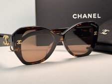 Chanel Butterfly 5501-H C.624/S6 Tortoise Frame with Brown Lens Sunglasses