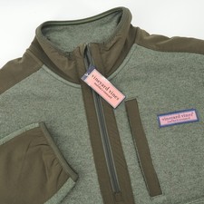 NEW Vineyard Vines Men's 1/4 Zip Pullover Fleece Shirt Green Size Small