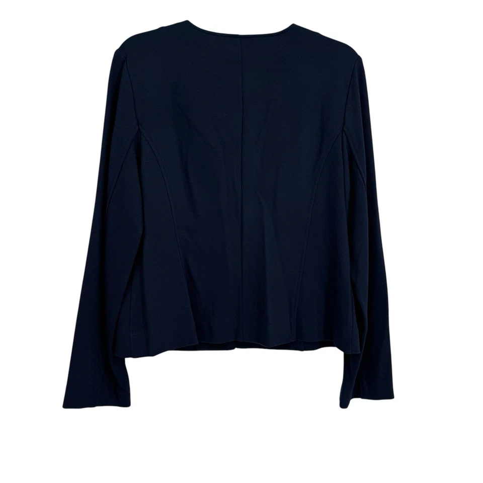 Chicos Mujer Blazer Chaqueta Azul Marino Militar Talla 1 (M) Dorado Botones Sin Cuello Foto 2 de 4