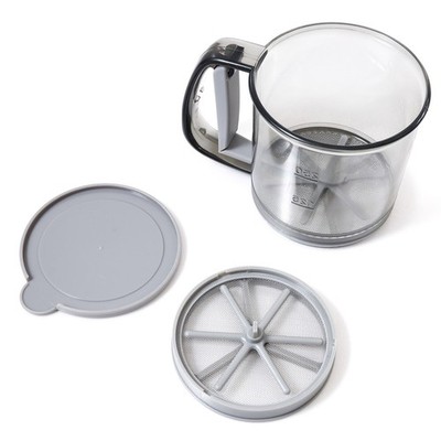 Halbautomatisches Mehlsieb, transparentes Antihaftsieb zum Backen, 5707