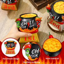 3 Pcs Chili Cook off Trophies Chili Cook off Prizes 1St 2Nd 3Rd Place Medals 4"