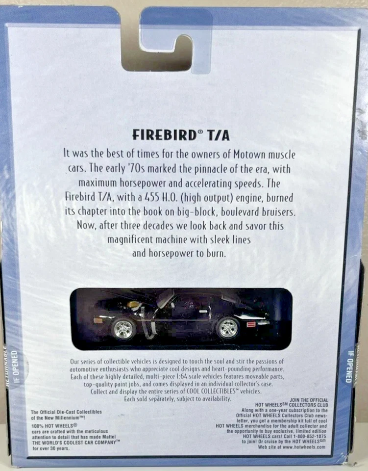 Pontiac Trans Am 455 Firebird 1979 edición limitada negro medianoche Hot Wheels Foto 2 de 3