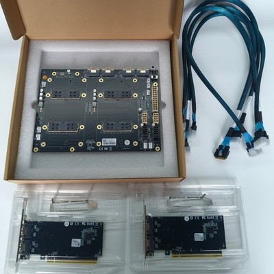 NVIDIA V100 SXM2 GPU Base Board Kit with PCIe Adapter & Cables for  AI Server
