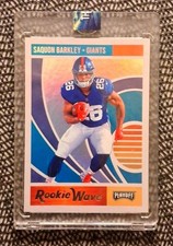 Panini 2018 Playoff Rookie Wave Saquon Barkley #2 Giants NFL Football Card. rookie card picture