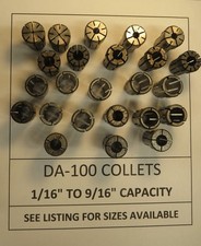 DA-100 COLLETS - INDIVIDUAL COLLETS - TAKE YOUR PICK - BUY 4+ AND SAVE 20%