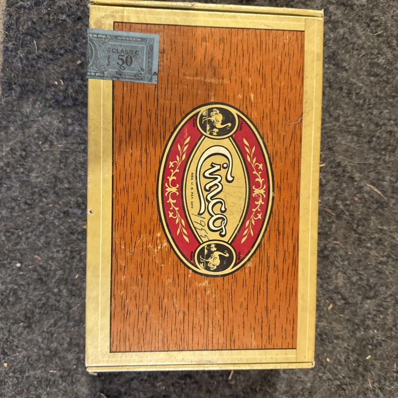 Cinco vintage 1950's Cigar Box 6 cents cigars
