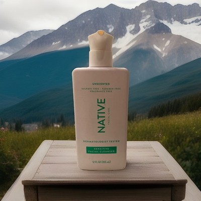 Native Sensitive Facial Cleanser Face Cleaner Unscented 12oz- New
