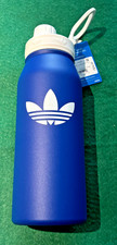 BRAND NEW Adidas 1 Liter Steel Metal Water Bottle Blue