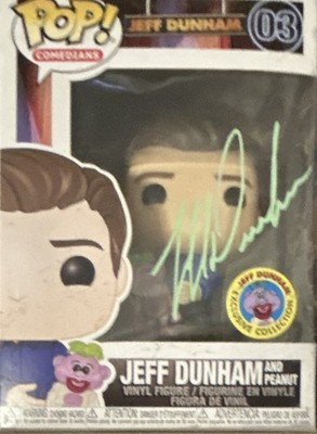All 3 SIGNED Funko Pop! Vinyl Comedians Jeff Dunham Peanut Bubba J and Walter 