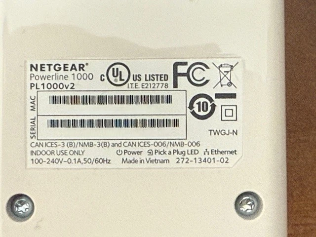 NETGEAR Powerline 1000 Mbps (Wall-Plug x4) PL1000v2 - Image 3 of 3