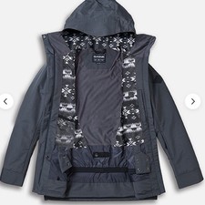 NWOT Dakine Willow Insulated Vented Hooded Snowboard Jacket Shadow Grey Wmns S