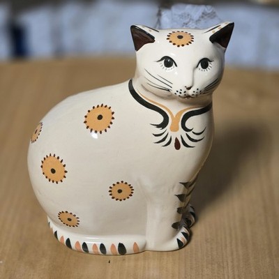 Vintage Museum of American Folk Art Prestage Place Ceramic Cat Figurine