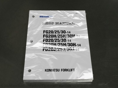 Komatsu FG20/25/30/20H/25H/30H/25J/30J, FD20,FD20H,FD20J Forklift Service Manual