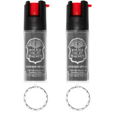 2 Police Magnum pepper spray .50oz KEYRING keychain defense security protection