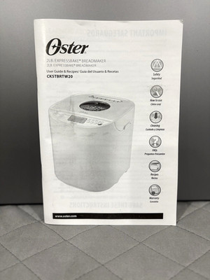 Oster Breadmaker CKSTBRTW20 Instruction and Recipe Manual OEM Great Condition