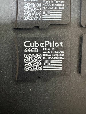 CubePilot 64GB MicroSD Card Class 10 NDAA Compliant USA DIU Blue