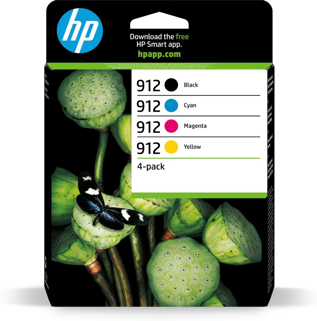 195122352295 HP 912 4er-Pack -Druckerpatronen Schwarz 15490₽