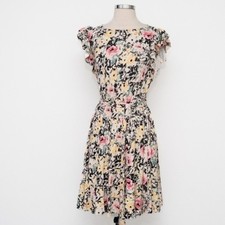 Lauren Ralph Lauren. New! Knit Floral Ruffle Sleeve Dress.