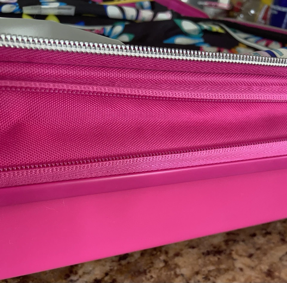 SJP Candy Pink Carry On Hardside Luggage Suitcase Sarah Jessica Parker - Image 3 of 4