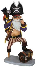 Pirate captain Antonio Statue Fun Prop Cartoon Figure Nautical Pirate Model