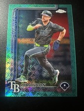 2025 Topps Chrome Logofractor Edition - Brandon Lowe, Brandon Lowe #113 Aqua...