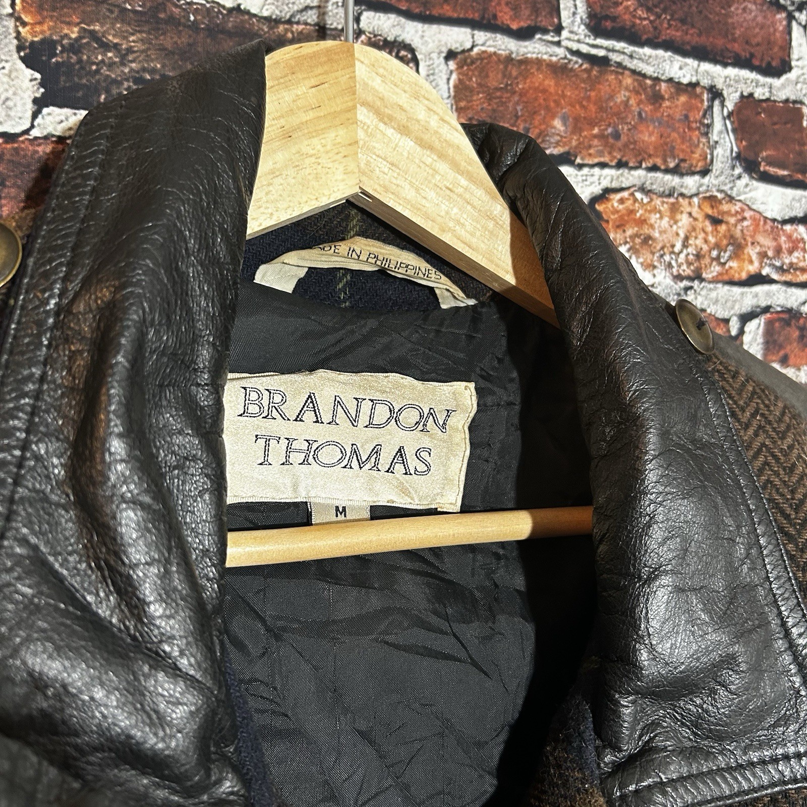 Brandon Thomas Vintage 80s Patchwork Jacket Leath… - image 6