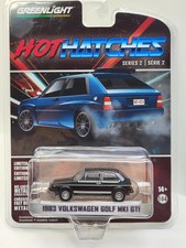 GreenLight 1:64 1983 Golf Mk I GTI - Black Car Model Collect gifts toys